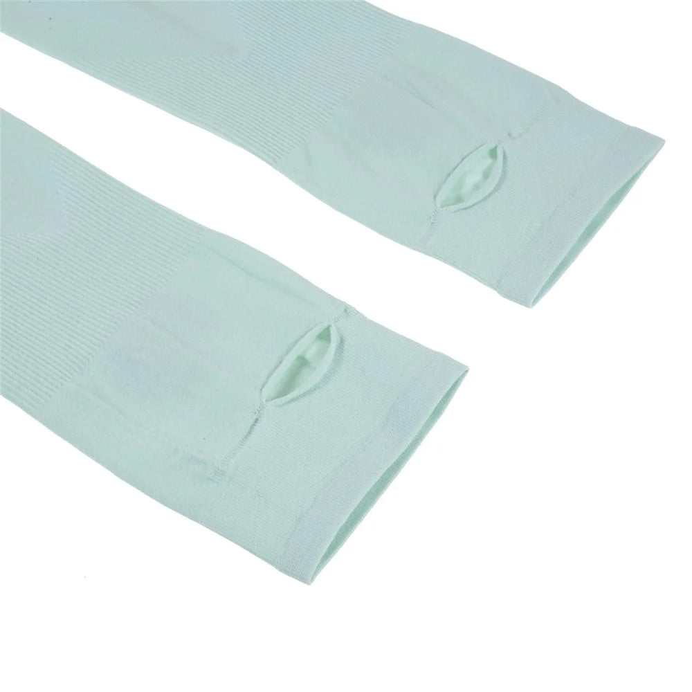 B001 Arm Sleeves UV Protection Cooling Arm Sleeves for Men & Women - Green - 3