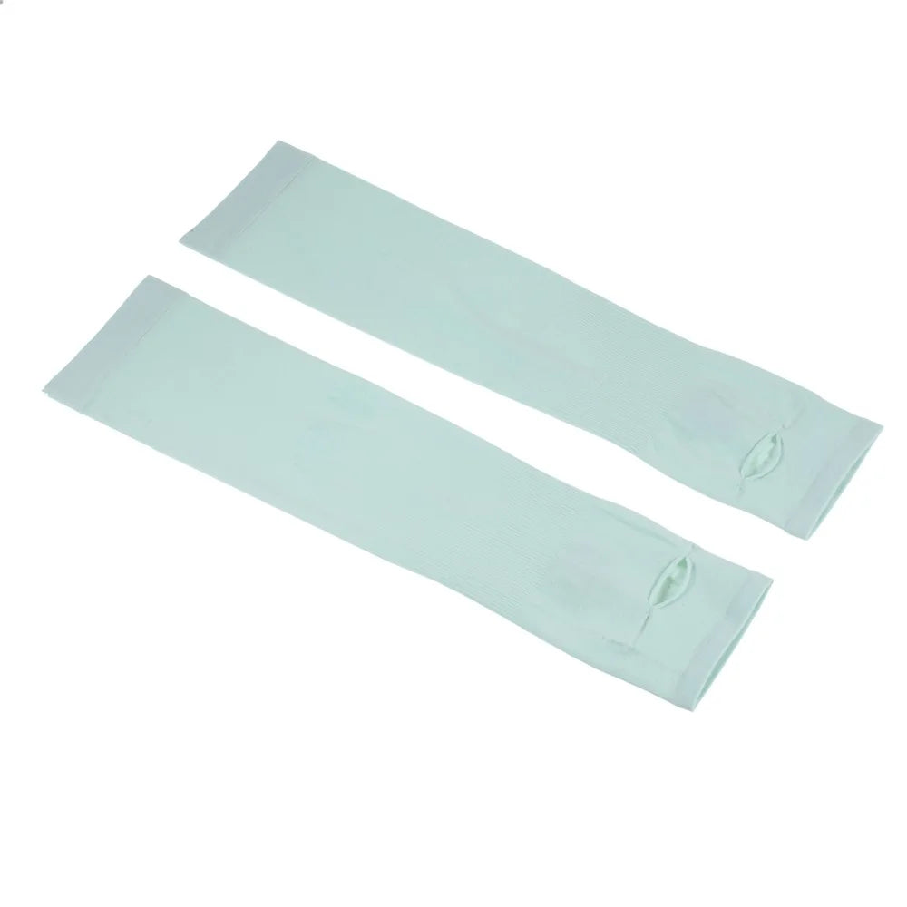 B001 Arm Sleeves UV Protection Cooling Arm Sleeves for Men & Women - Green - 4