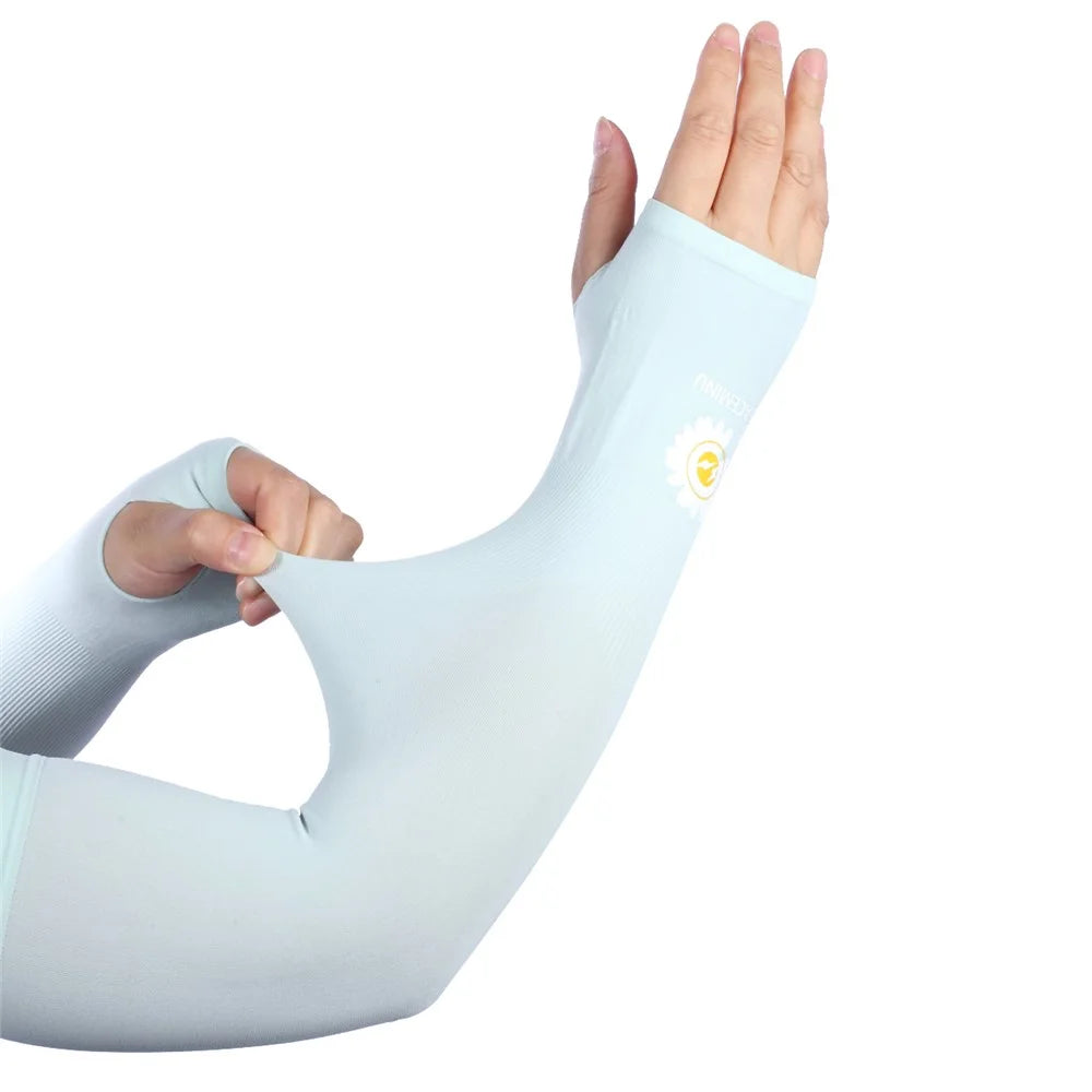B001 Arm Sleeves UV Protection Cooling Arm Sleeves for Men & Women - Green - 6