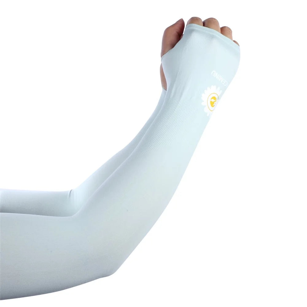 B001 Arm Sleeves UV Protection Cooling Arm Sleeves for Men & Women - Green - 7