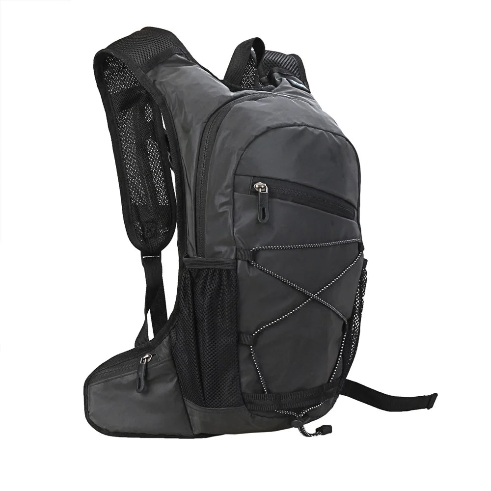 2L Multifunctional Outdoor Cycling Hiking Mountaineering Bag Reflective Backpack - Black - 1