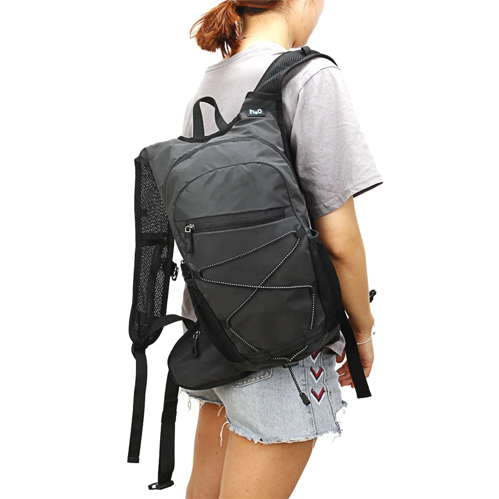 2L Multifunctional Outdoor Cycling Hiking Mountaineering Bag Reflective Backpack - Black - 7