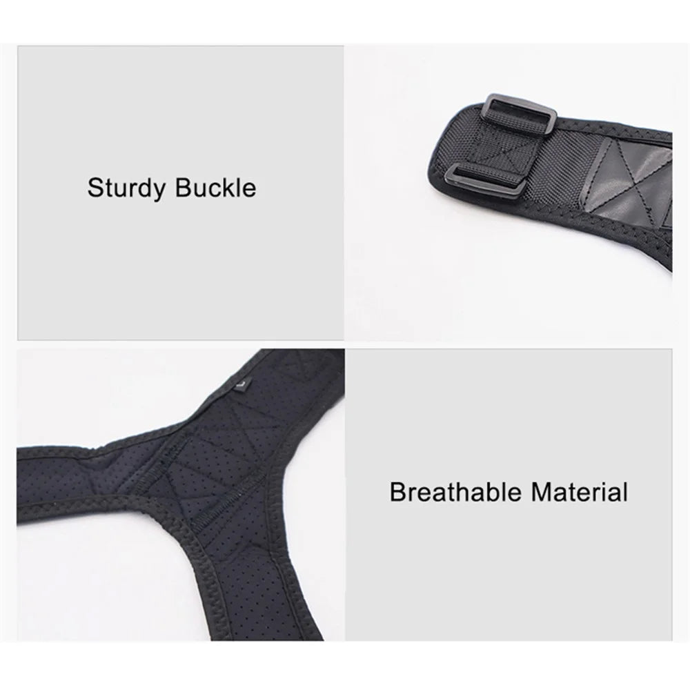 PICTET.FINO RH58 Adjustable Spine Back Brace Posture Corrector Men Women Posture Correction Lumbar Support Belt - Black, S - 5
