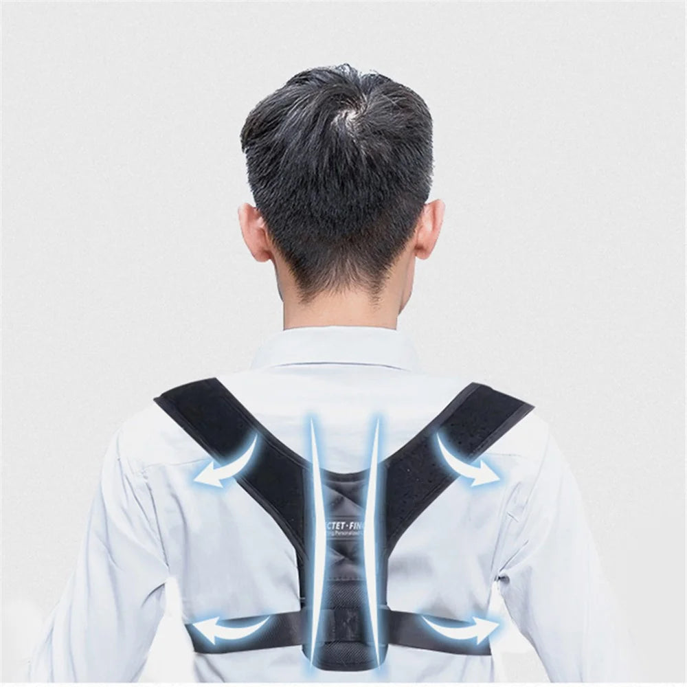 PICTET.FINO RH58 Adjustable Spine Back Brace Posture Corrector Men Women Posture Correction Lumbar Support Belt - Black, S - 6