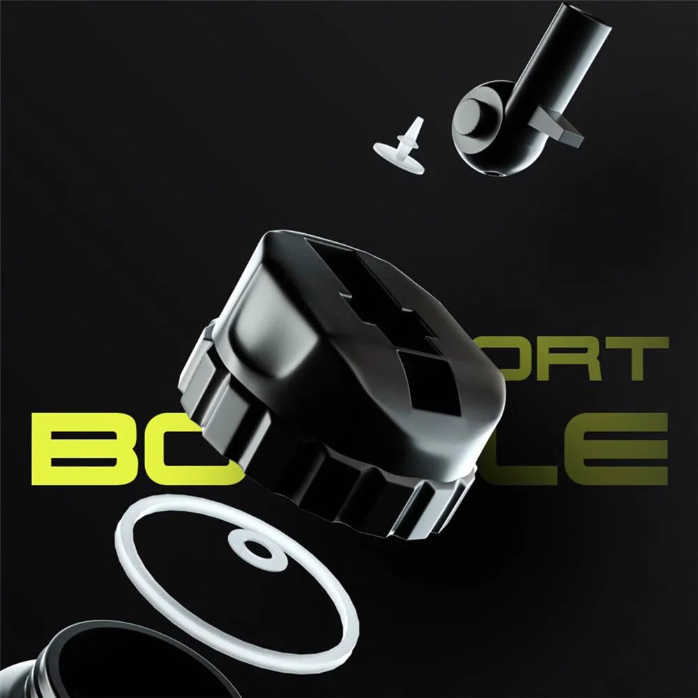 ENLEE Sports Water Bottle 650ML Mountain Bike Water Bottle Cup for Outdoors Camping Cycling Fitness Gym (BPA Free, without FDA Certificate) - Abstract Pattern/Green - 2