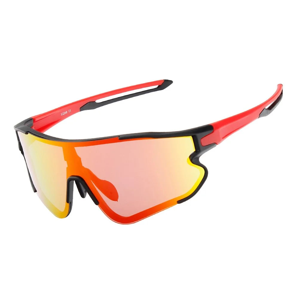 XQ-HD XQ-548 Cycling Sunglasses Bike Eyewear Goggle Riding Outdoor Sports Fishing Glasses with Replaceable Lens - Black/Red - 2