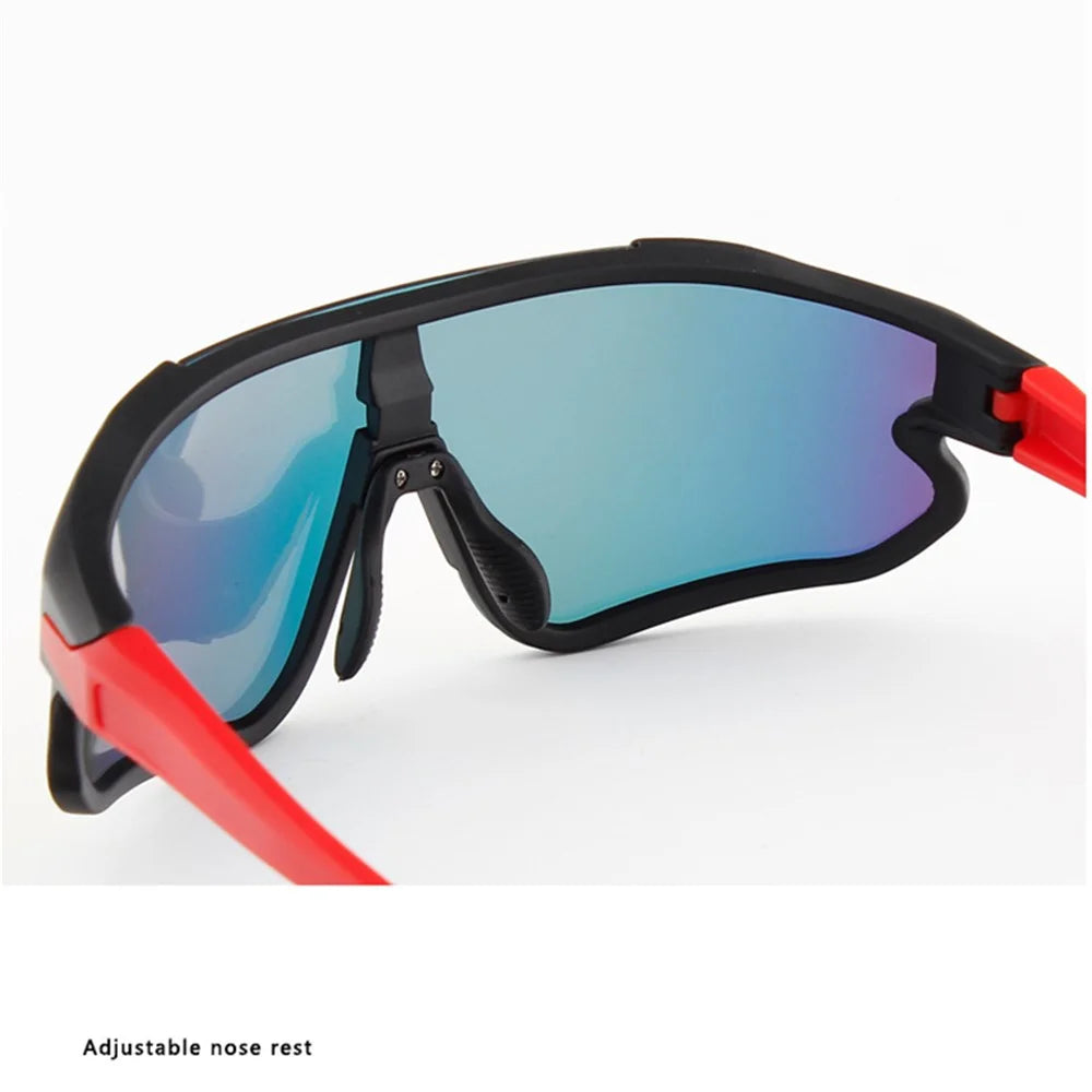XQ-HD XQ-548 Cycling Sunglasses Bike Eyewear Goggle Riding Outdoor Sports Fishing Glasses with Replaceable Lens - Black/Red - 5