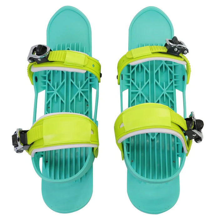 1 Pair Adult Ski Skates Ski-board Snowboard Shoes Adjustable Mini Sled Shoes Outdoor Winter Sports Skiing Shoes - Green - 1