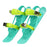 1 Pair Adult Ski Skates Ski-board Snowboard Shoes Adjustable Mini Sled Shoes Outdoor Winter Sports Skiing Shoes - Green - 4