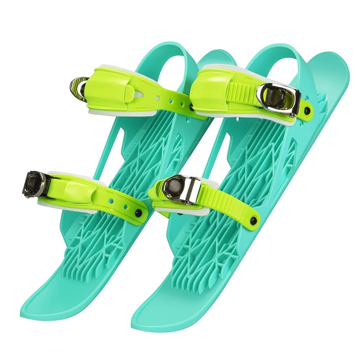 1 Pair Adult Ski Skates Ski-board Snowboard Shoes Adjustable Mini Sled Shoes Outdoor Winter Sports Skiing Shoes - Green - 4