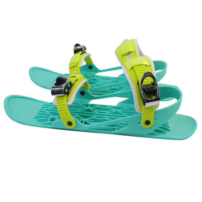 1 Pair Adult Ski Skates Ski-board Snowboard Shoes Adjustable Mini Sled Shoes Outdoor Winter Sports Skiing Shoes - Green - 5