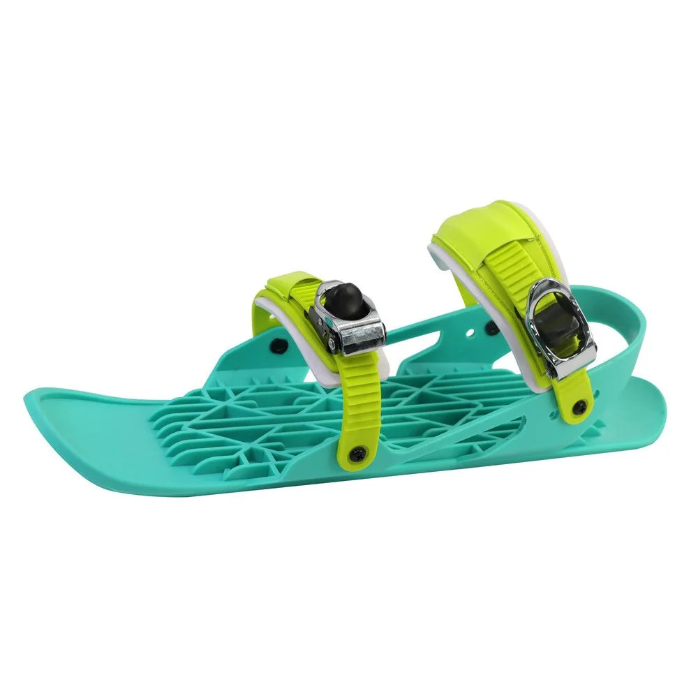 1 Pair Adult Ski Skates Ski-board Snowboard Shoes Adjustable Mini Sled Shoes Outdoor Winter Sports Skiing Shoes - Green - 6