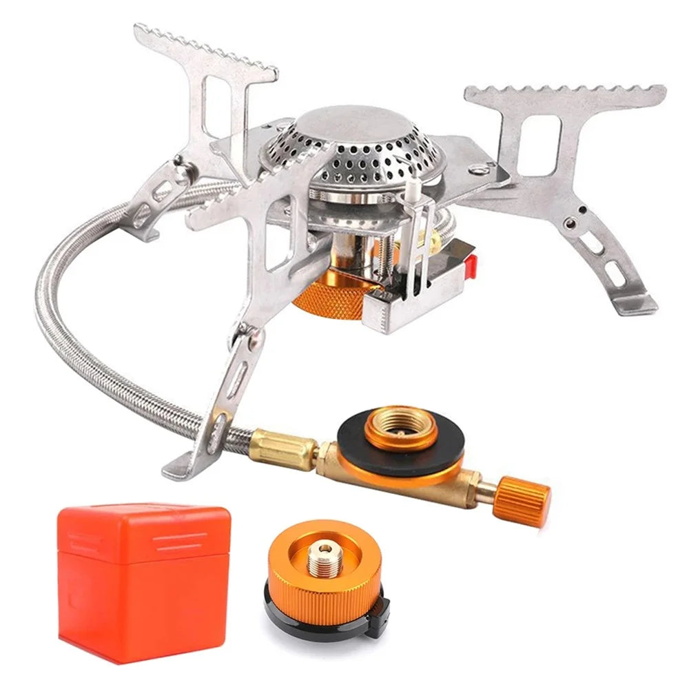 103 3500W Gas Stove Portable Collapsible Outdoor Boxed Butane Gas Camping Picnic Stove Burner - 1