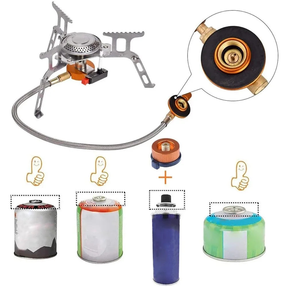 103 3500W Gas Stove Portable Collapsible Outdoor Boxed Butane Gas Camping Picnic Stove Burner - 6