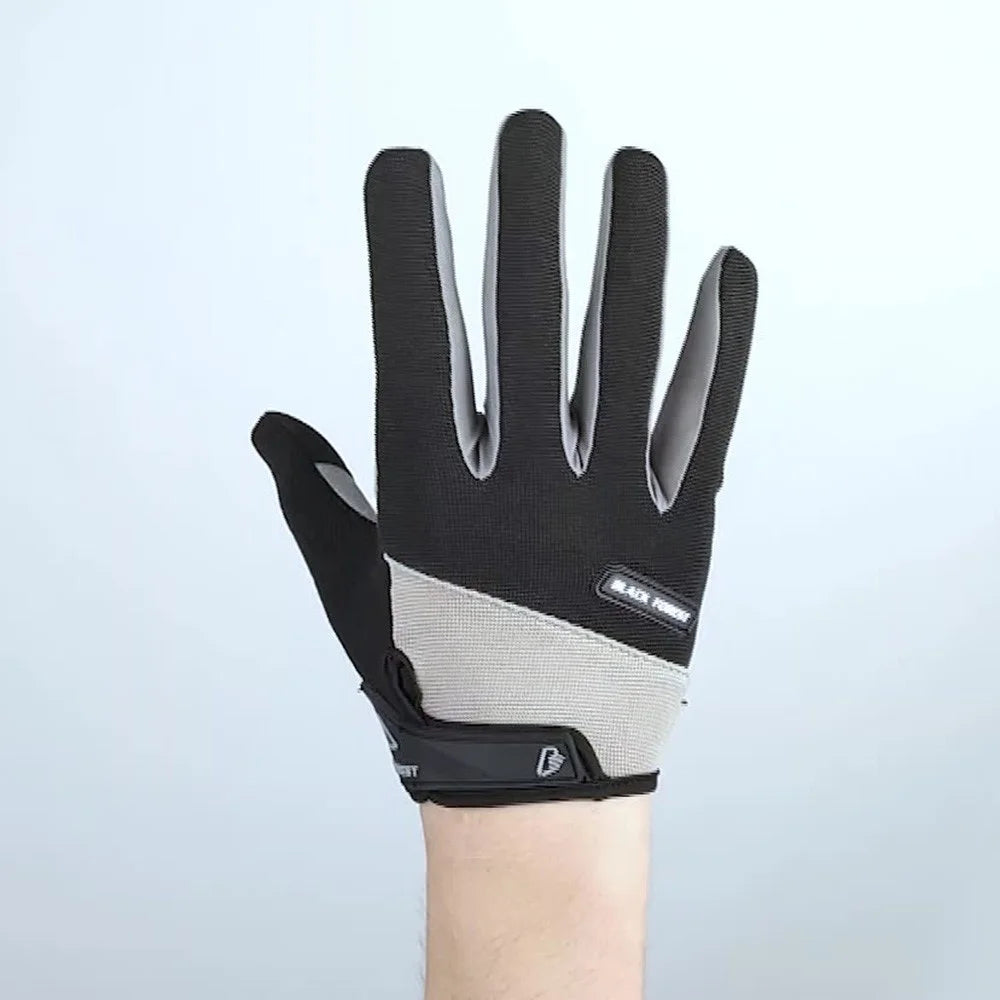 KYNCILOR A0056 MTB Gloves Cycling Full Finger Breathable Shockproof Bicycle Riding Touchscreen Sports Mittens - Blue/XL - 6