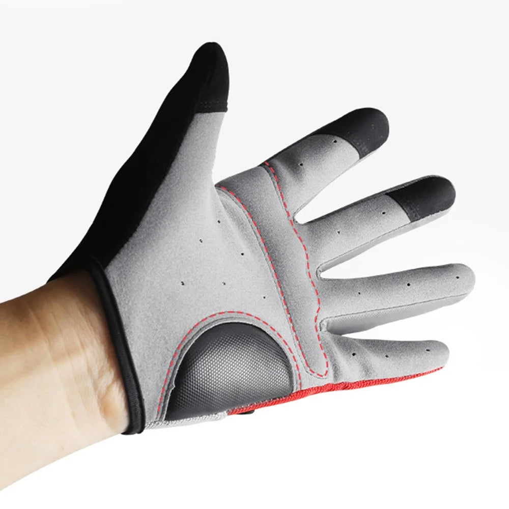 KYNCILOR A0056 One Pair Cycling Gloves Biking Gloves for Men Women Outdoor Full Finger Workout Gloves Sensitive Touch Screen Function Hiking Camping Gloves - Black//M - 4