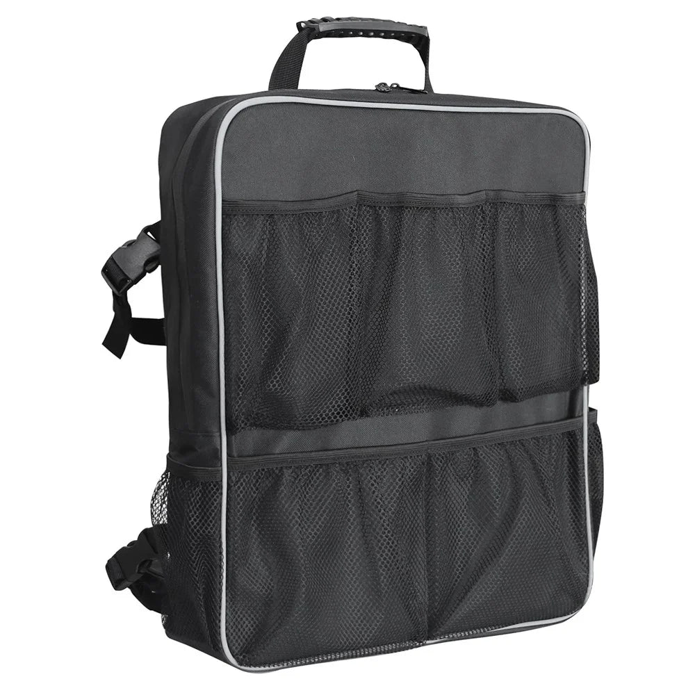 Waterproof Oxford Cloth Boat Seat Storage Bag Organizer with Mesh Pockets, 39x10x45cm - 1