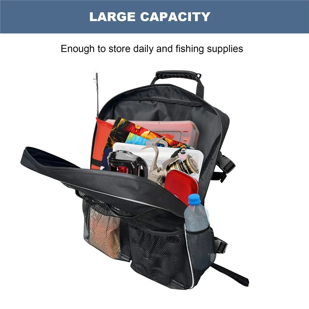 Waterproof Oxford Cloth Boat Seat Storage Bag Organizer with Mesh Pockets, 39x10x45cm - 6