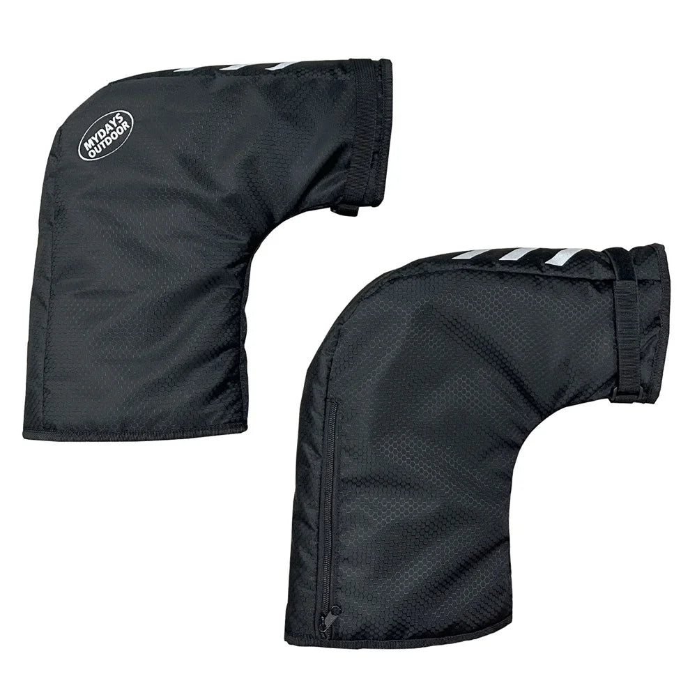 MYDAYS OUTDOOR 848201 Reflective Bike Handlebar Cover 420D Oxford Cloth Warm Handlebar Sleeve, 60x16x22cm - 2