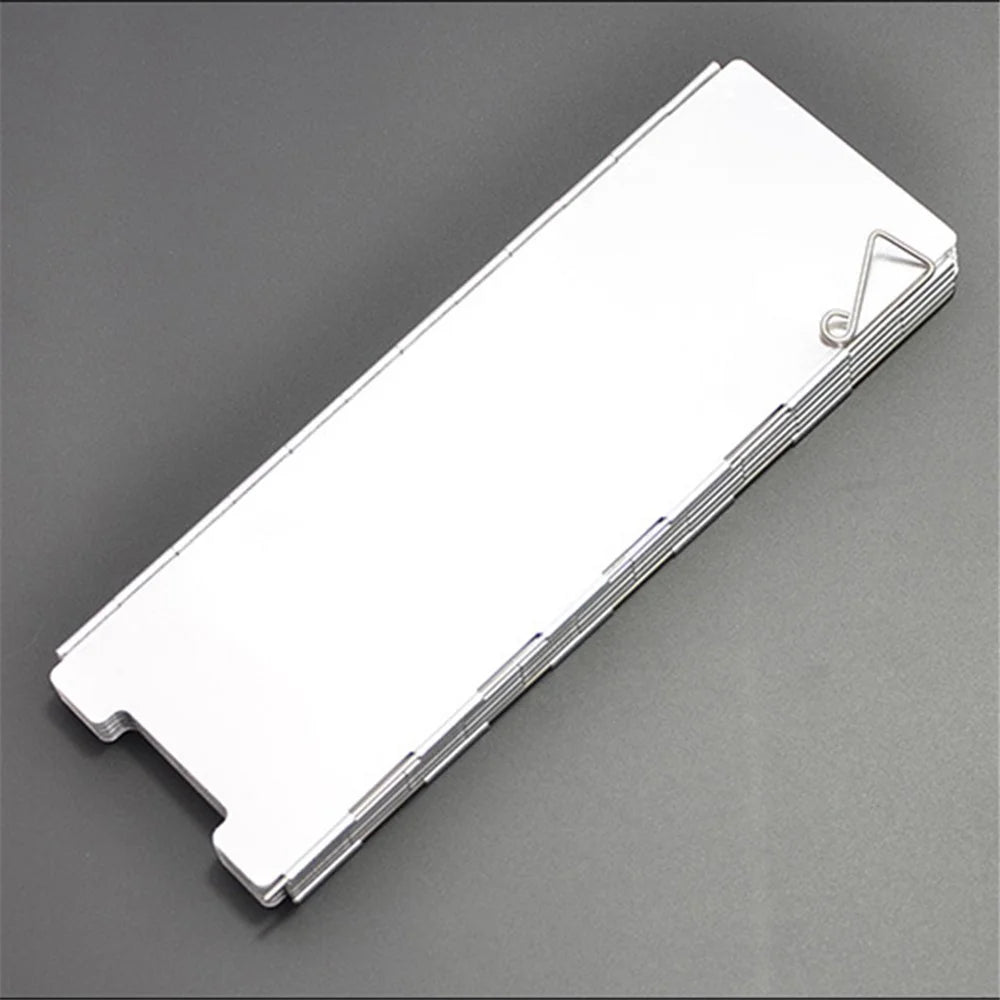 Folding Outdoor Stove Windscreen Aluminum Camping Stove 10 Plates Windshield Burner Windshield with Nylon Carrying Bag - 7
