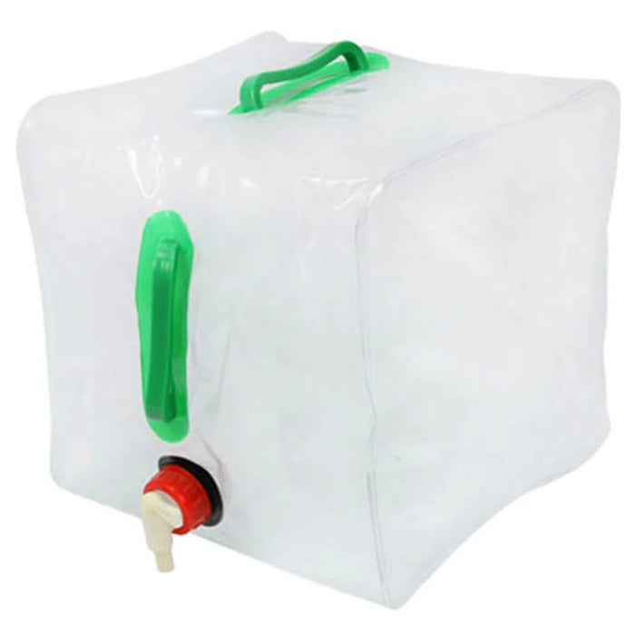 20L Foldable 0.5mm Thick PVC Water Container Camping Water Storage Bag, 25x25x26cm (BPA-Free, No FDA) - 1