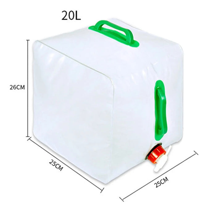 20L Foldable 0.5mm Thick PVC Water Container Camping Water Storage Bag, 25x25x26cm (BPA-Free, No FDA) - 5