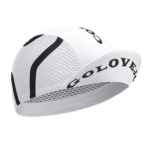 GOLOVEJOY XMZ287 Anti-UV Breathable Hat Cycling Skull Cap Under Helmet Liner with Sun Visor - White - 1