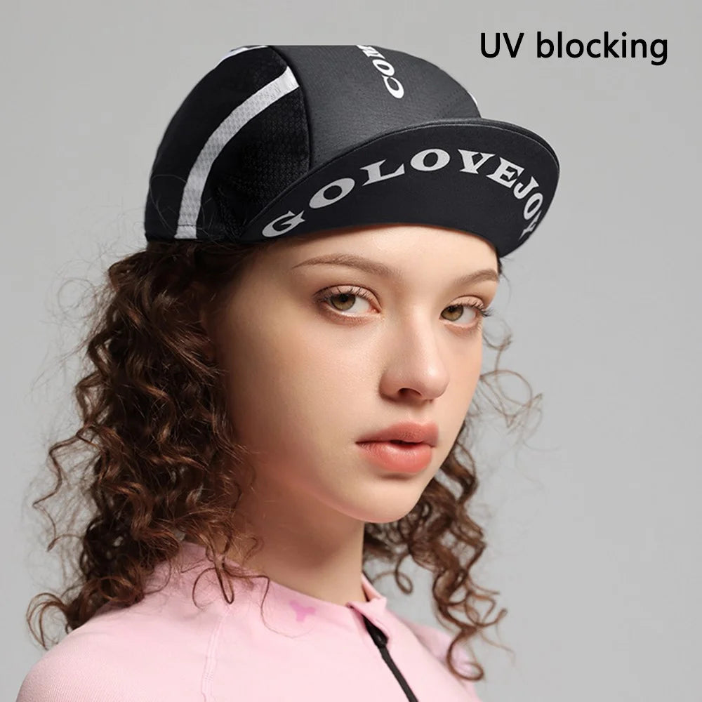 GOLOVEJOY XMZ287 Anti-UV Breathable Hat Cycling Skull Cap Under Helmet Liner with Sun Visor - White - 4