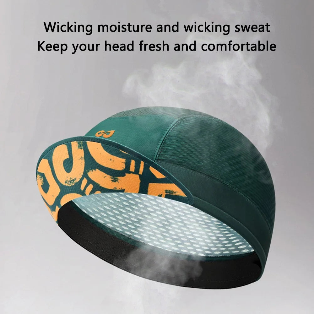 GOLOVEJOY XMZ286 Cycling Skull Cap Under Helmet Liner Sun Visor Anti-UV Quick-Dry Hat for Men, Women - Beige - 2