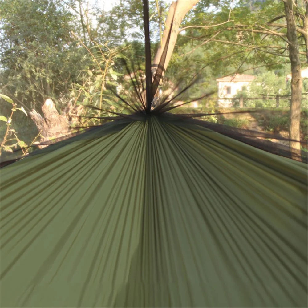 Camping Hanging Hammock Mosquito Net Bedding, Unfolded Size: 260x140cm - Army Green - 3