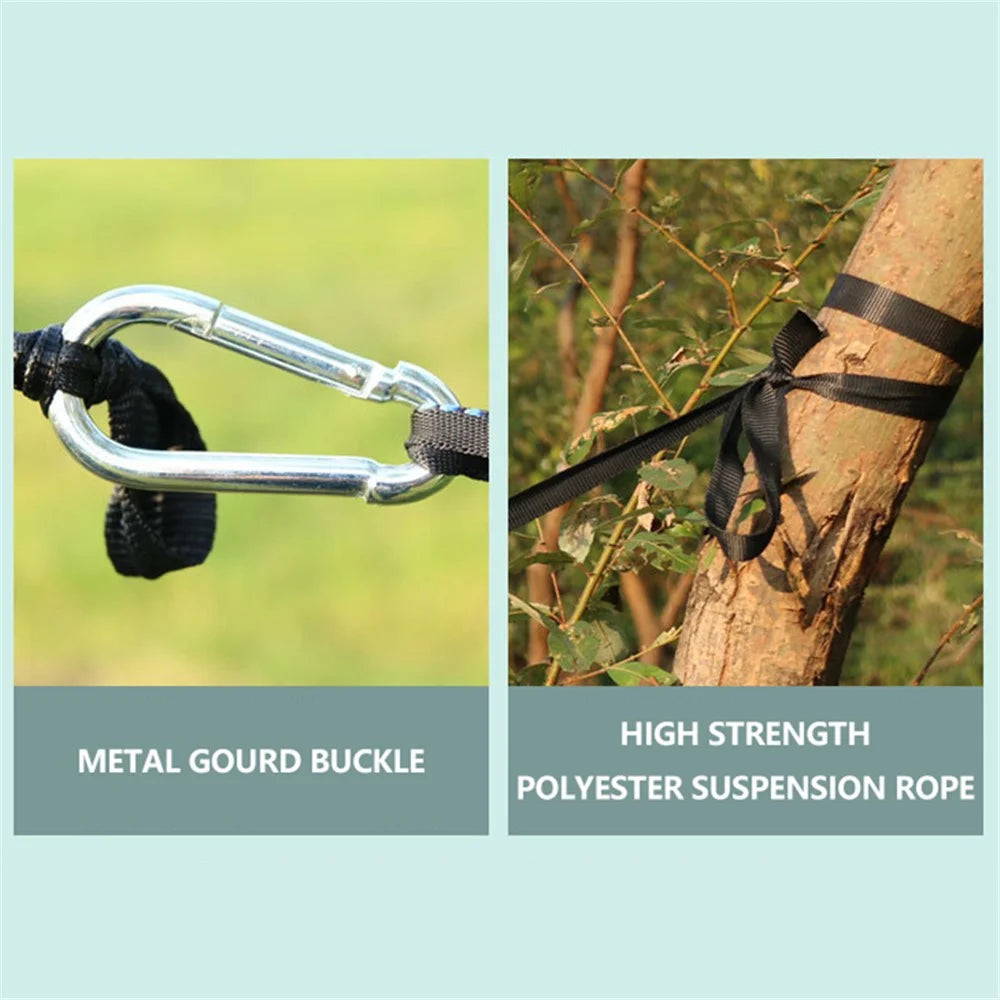 Camping Hanging Hammock Mosquito Net Bedding, Unfolded Size: 260x140cm - Army Green - 5