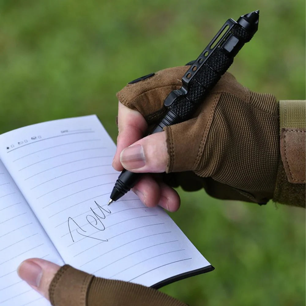 BH2S Multifunction Military Tactical Pen Tungsten Steel Self Defense Pen - Black - 6