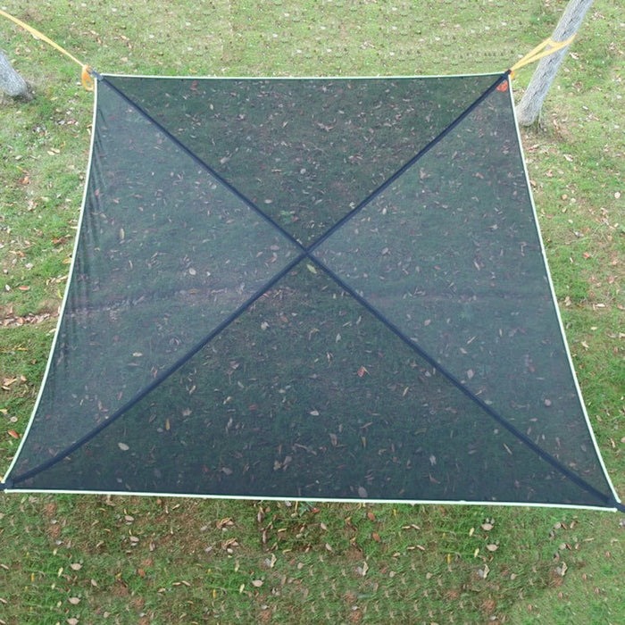 Camping Square Hammock Tree Hanging Bed, Unfolded Size: 3x3x3m - Black - 2