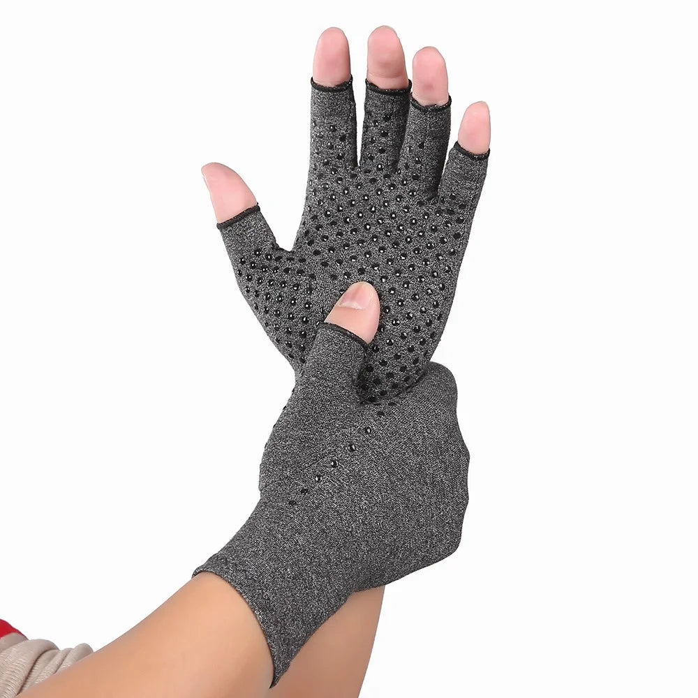 KYNCILOR A0046 1Pair Arthritis Gloves for Women/Men Relieve Pain Compression Gloves with Non-slip Grips for Swelling Rheumatoid - S - 1