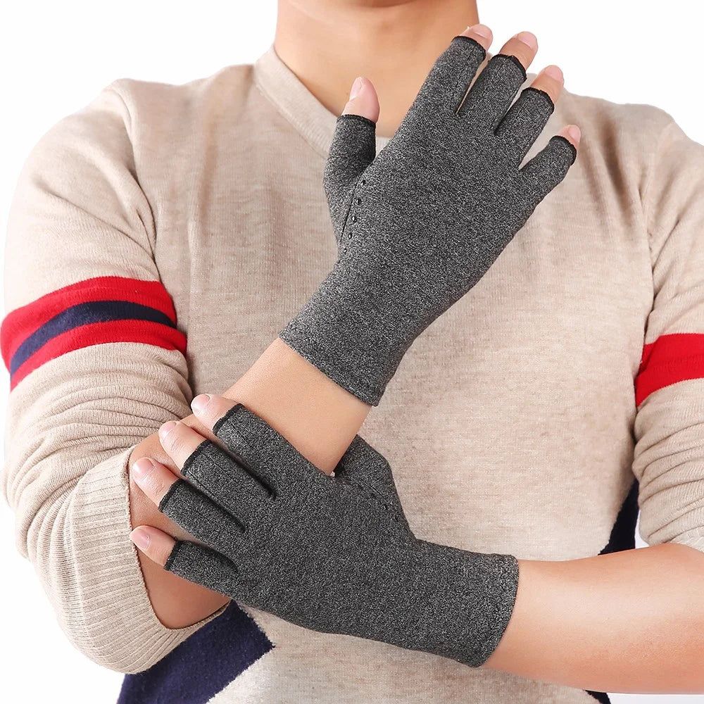 KYNCILOR A0046 1Pair Arthritis Gloves for Women/Men Relieve Pain Compression Gloves with Non-slip Grips for Swelling Rheumatoid - S - 2