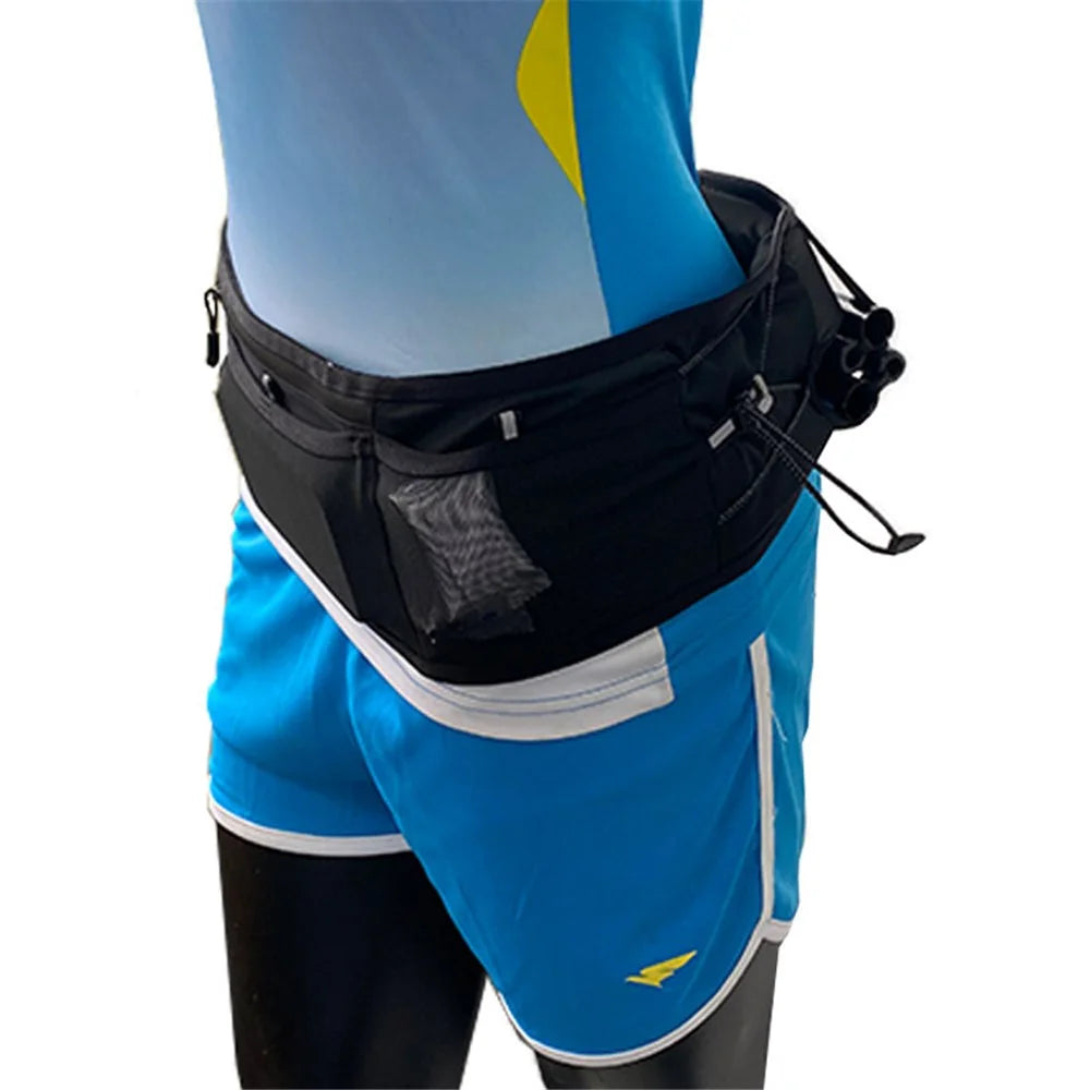 2309 Outdoor Sports Multiple Pockets Waist Bag Reflective Running Fanny Pack - Black+XS / S / M - 2