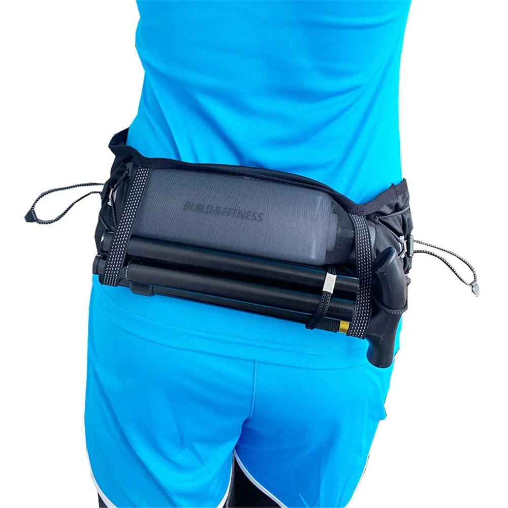 2309 Outdoor Sports Multiple Pockets Waist Bag Reflective Running Fanny Pack - Black+XS / S / M - 3