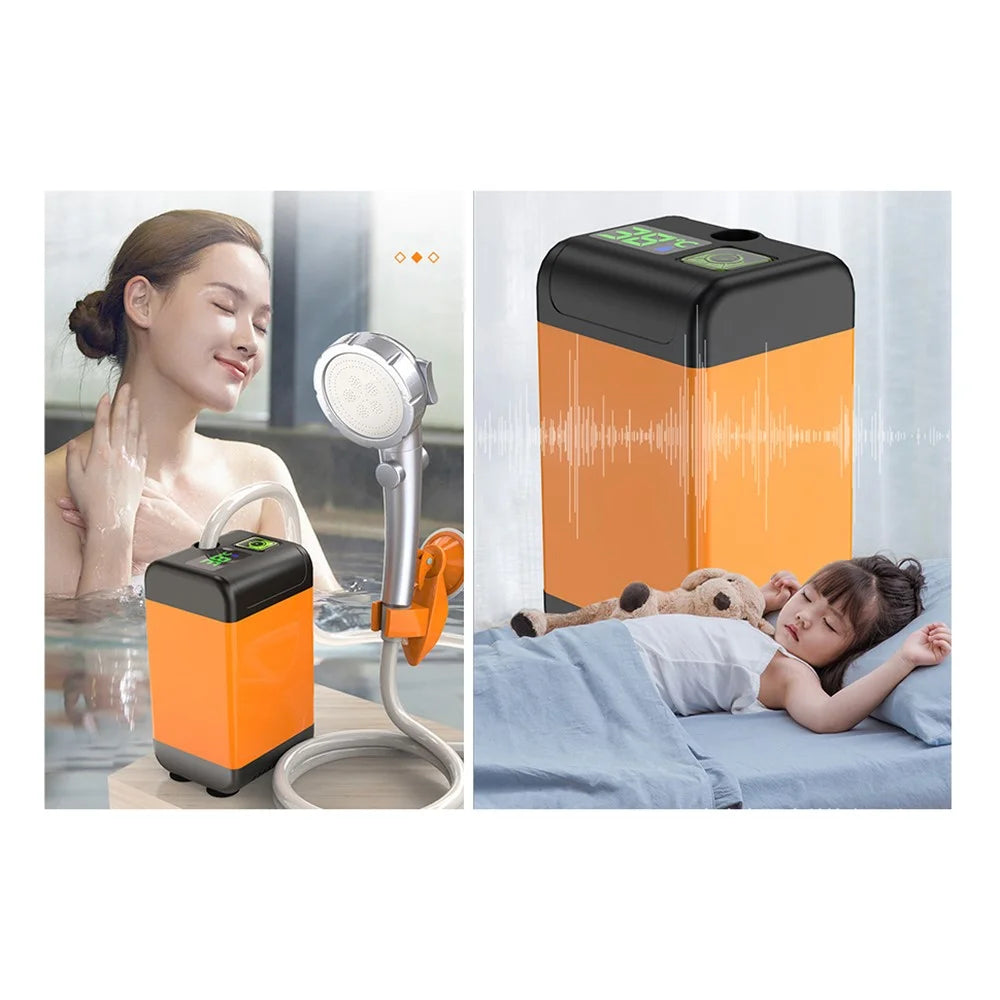 7800mAh Outdoor Camping Electric Shower with Smart Temperature Monitoring + 3 Spray Modes - 6