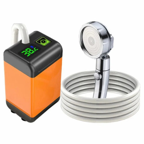 6000mAh Outdoor Camping Electric Shower with Smart Temperature Monitoring + 3 Spray Modes - 1