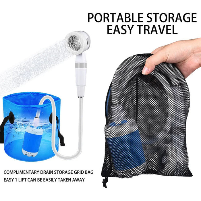 4000mAh Electric Shower Camping Portable Shower Head Pump for Outdoor Hiking Travel - 2