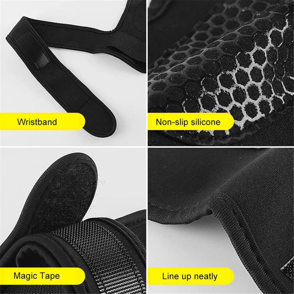 KYNCILOR A0051 One Pair Exercise Gloves Half Finger Workout Gloves Anti-slip Silicone Padding Palm for Weight Lifting, Powerlifting, Pull-Ups, Cross-Training, Riding - Black//L - 7