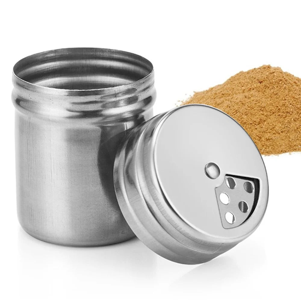 AOTU AT6342 Stainless Steel Seasoning Can Bottle Spice Shaker for Outdoor BBQ Picnic (BPA-Free, No FDA Certified) - 1