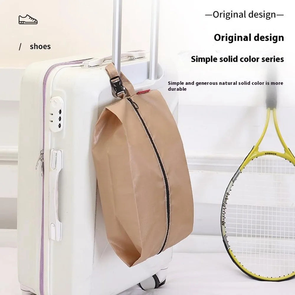 AOTU AT9010 Outdoor Travel Shoes Storage Bag Oxford Cloth Sneakers Sandals Carrying Bag - Khaki - 4