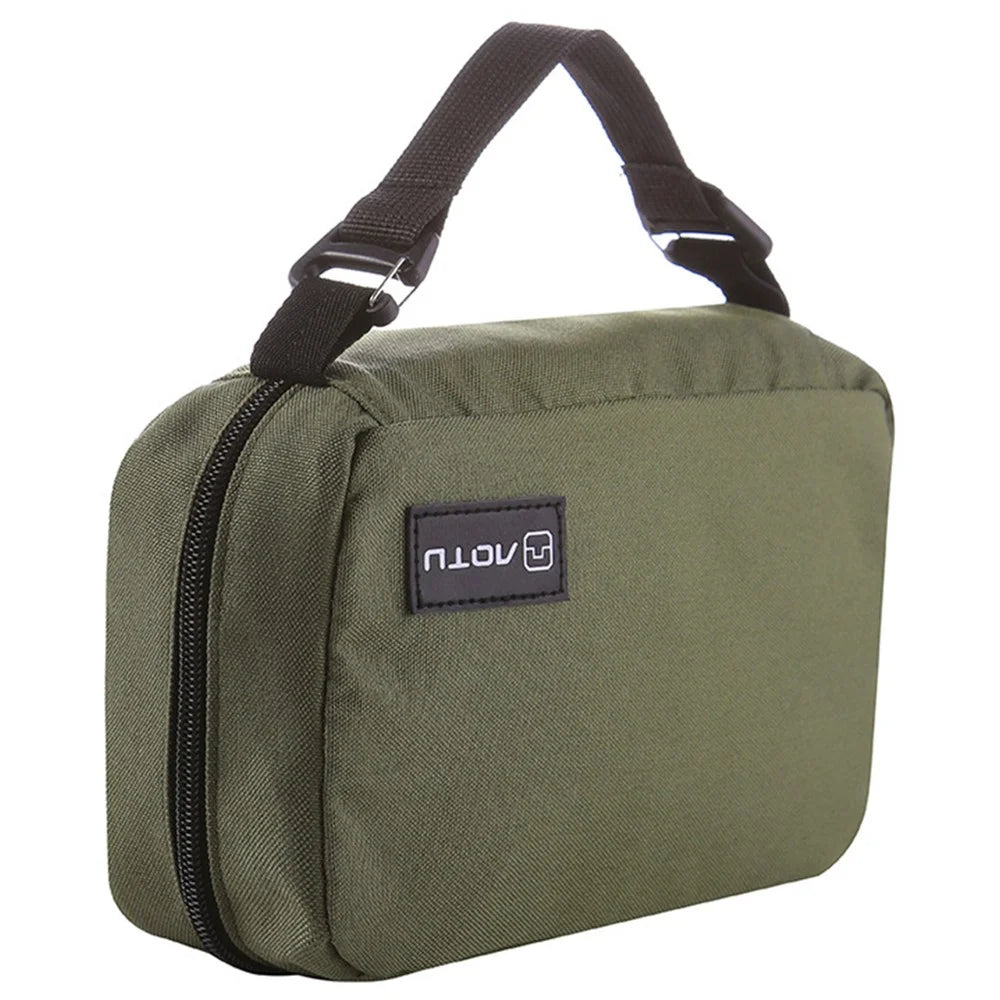 AOTU AT6903-2 Portable Oxford Cloth Travel Cosmetics Toiletries Storage Bag with Hanging Hook - Army Green - 1