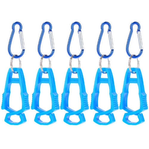 5Pcs Outdoor Multifunctional Anti-Lost Glove Clip Gourd Buckle 8-shaped Clips - Blue - 1