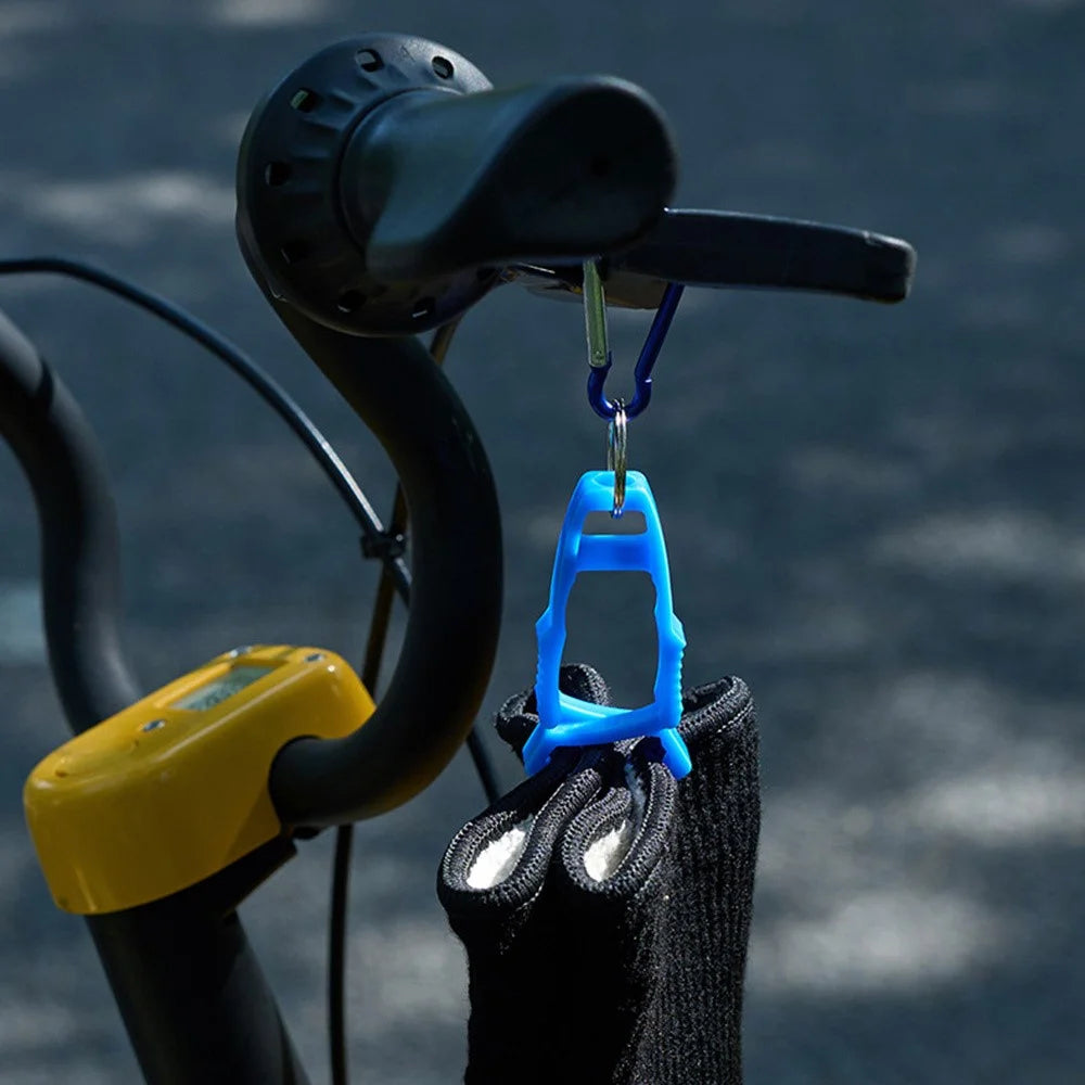 5Pcs Outdoor Multifunctional Anti-Lost Glove Clip Gourd Buckle 8-shaped Clips - Blue - 2