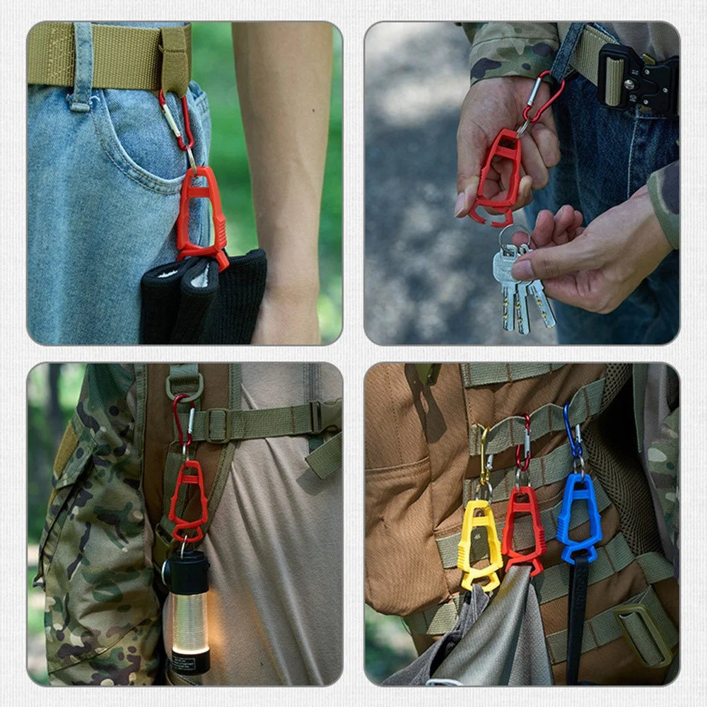 5Pcs Outdoor Multifunctional Anti-Lost Glove Clip Gourd Buckle 8-shaped Clips - Blue - 6