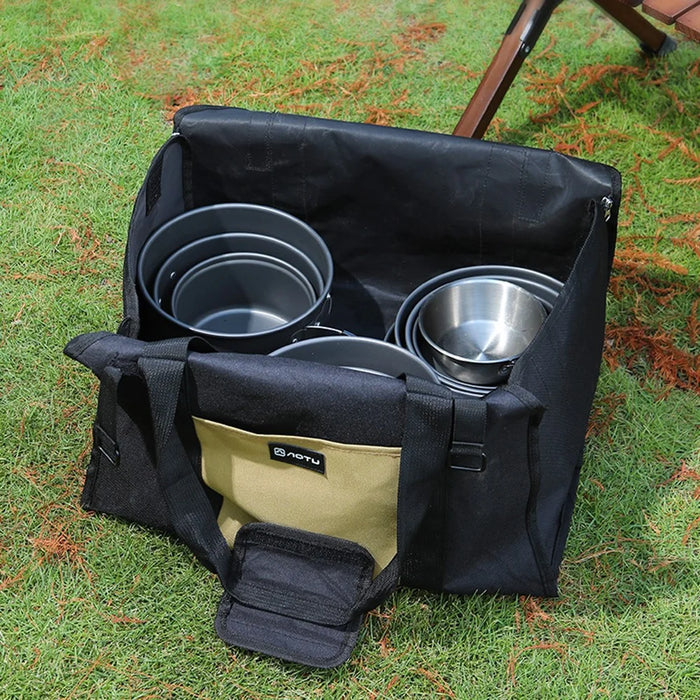 AOTU AT6550 Log Carrier Bag Oxford Cloth Tote Bag Picnic Utensil Storage Handbag for Hiking Camping - 4