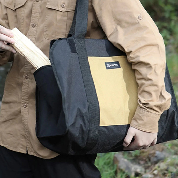 AOTU AT6550 Log Carrier Bag Oxford Cloth Tote Bag Picnic Utensil Storage Handbag for Hiking Camping - 5