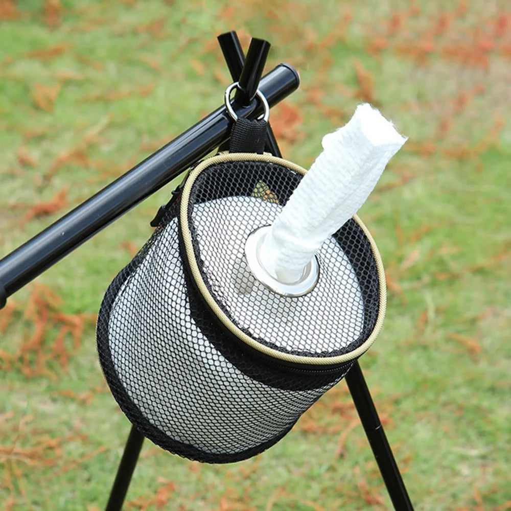 AOTU AT6948 Outdoor Camping Tissue Box Roll Paper Holder Mesh Storage Bag for Toilet Paper - Khaki - 3